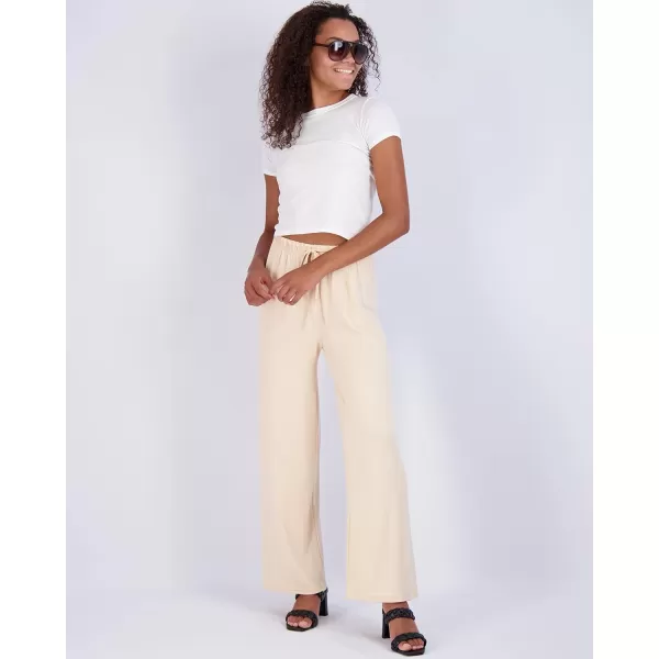 Real Essentials 3 Pack Womens Wide Leg Palazzo Lounge Pants Drawstring  Loose Casual Pajama Pants Available In PlusSet 5