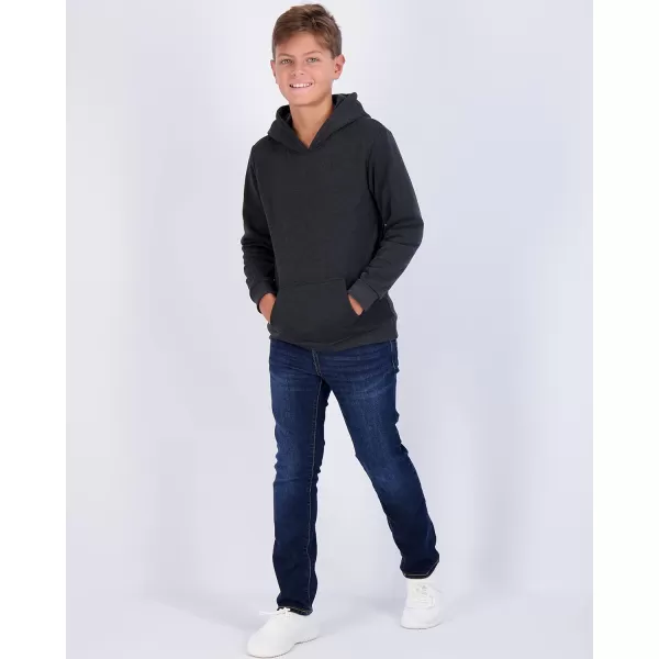 Real Essentials 3 Pack Youth Fleece Long Sleeve Soft Pullover Hoodie Sweatshirt  Boys amp GirlsSet 5