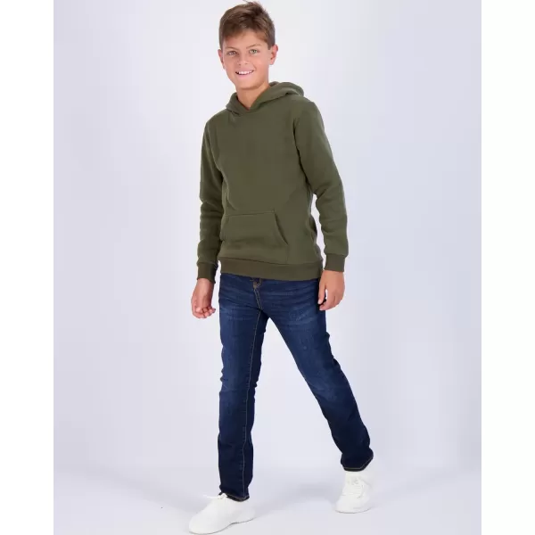 Real Essentials 3 Pack Youth Fleece Long Sleeve Soft Pullover Hoodie Sweatshirt  Boys amp GirlsSet 6