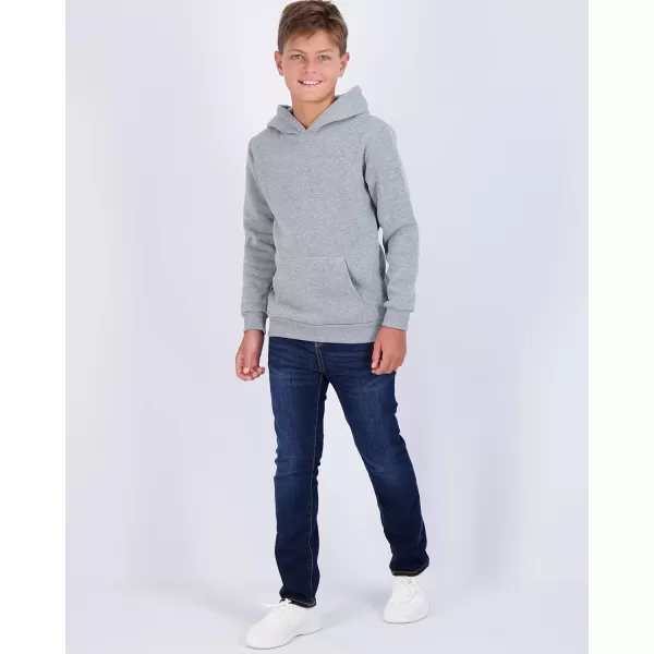 Real Essentials 3 Pack Youth Fleece Long Sleeve Soft Pullover Hoodie Sweatshirt  Boys amp GirlsSet 7