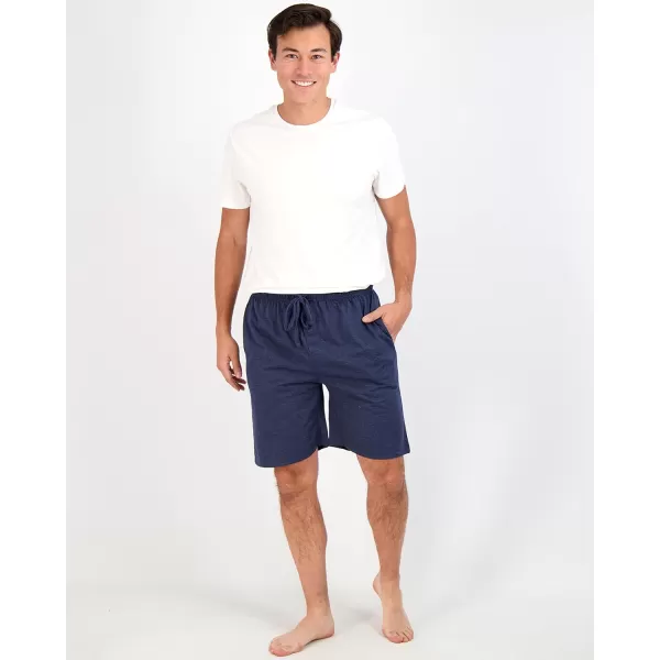Real Essentials 3 PackMens Cotton UltraSoft Knit Sleep Pajama Shorts amp Lounge Wear Available In Big amp TallBig amp Tall Set a