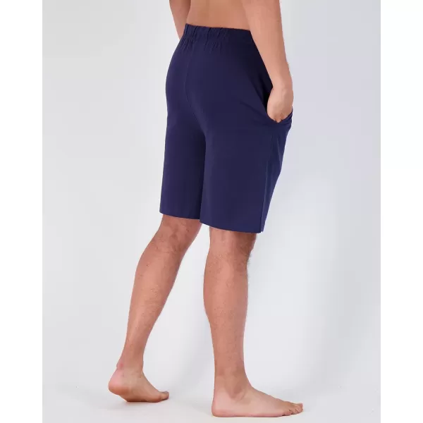 Real Essentials 3 PackMens Cotton UltraSoft Knit Sleep Pajama Shorts amp Lounge Wear Available In Big amp TallStandard Set F