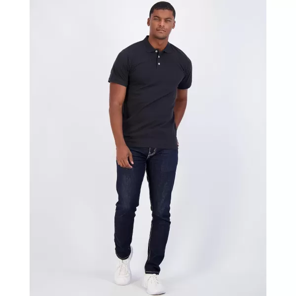 Real Essentials 3 amp 4 Pack Mens Cotton Pique Short Sleeve Polo Shirt  Performance Polo Available in Big amp TallPack of 4 Polos Set 10