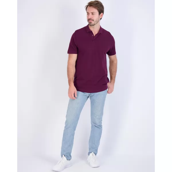 Real Essentials 3 amp 4 Pack Mens Cotton Pique Short Sleeve Polo Shirt  Performance Polo Available in Big amp TallPack of 4 Polos Set 3