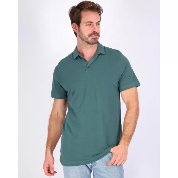 Real Essentials 3 amp 4 Pack Mens Cotton Pique Short Sleeve Polo Shirt  Performance Polo Available in Big amp TallPack of 4 Polos Set 5