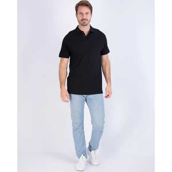 Real Essentials 3 amp 4 Pack Mens Cotton Pique Short Sleeve Polo Shirt  Performance Polo Available in Big amp TallPack of 4 Polos Set 5