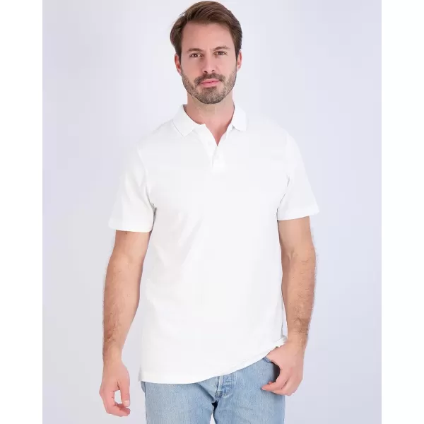 Real Essentials 3 amp 4 Pack Mens Cotton Pique Short Sleeve Polo Shirt  Performance Polo Available in Big amp TallPack of 4 Polos Set 8