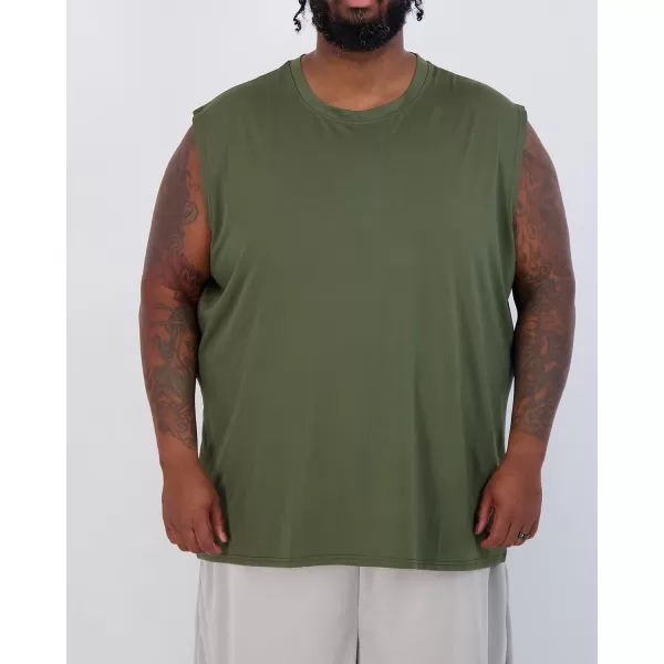 Real Essentials 3 amp 5 Pack Mens DryFit Active Athletic Tech Tank Top  Regular and Big amp Tall Sizes S5XLTBig amp Tall Big amp Tall  Set F