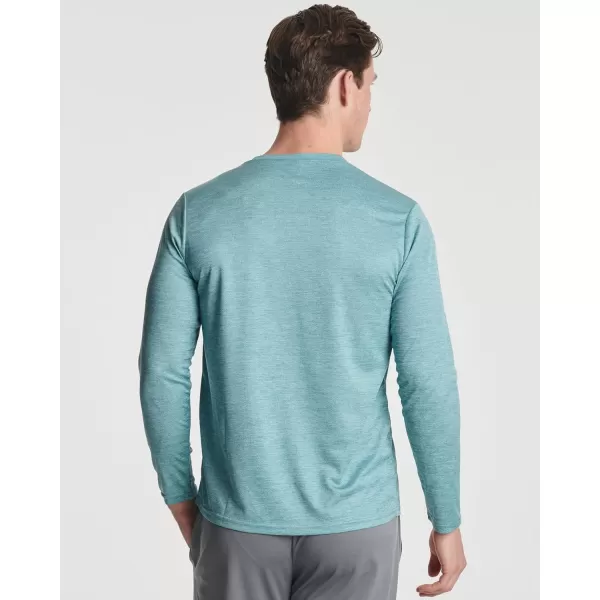 Real Essentials 3 amp 5 Pack Mens Mesh Quick Dry Athletic Long Sleeve TShirt UPF SPF UV Sun Available in Big amp TallStandard 5 Pack Set 3