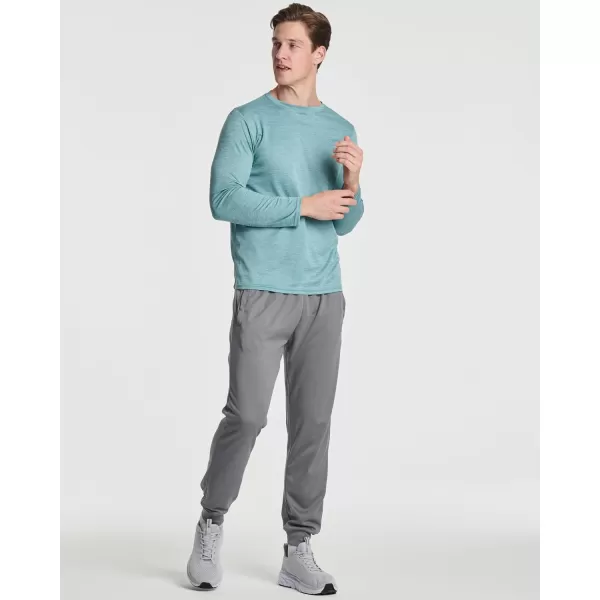 Real Essentials 3 amp 5 Pack Mens Mesh Quick Dry Athletic Long Sleeve TShirt UPF SPF UV Sun Available in Big amp TallStandard 5 Pack Set 3