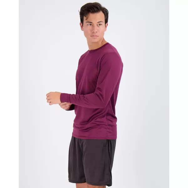 Real Essentials 3 amp 5 Pack Mens Mesh Quick Dry Athletic Long Sleeve TShirt UPF SPF UV Sun Available in Big amp TallStandard Set 3