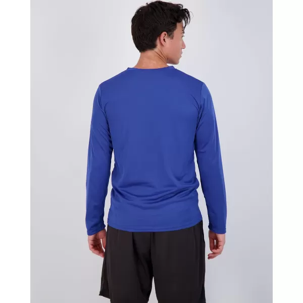 Real Essentials 3 amp 5 Pack Mens Mesh Quick Dry Athletic Long Sleeve TShirt UPF SPF UV Sun Available in Big amp TallStandard Set 5