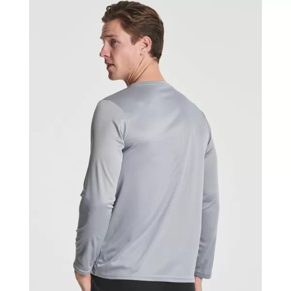 Real Essentials 3 amp 5 Pack Mens Mesh Quick Dry Athletic Long Sleeve TShirt UPF SPF UV Sun Available in Big amp Tallbigtall 5 Pack Set 6