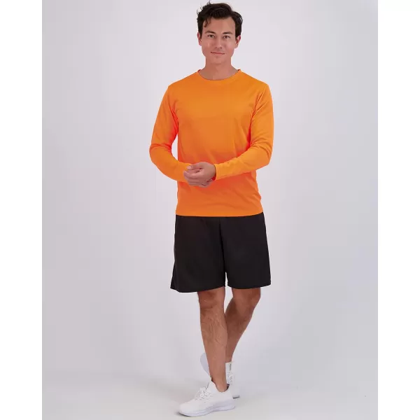 Real Essentials 3 amp 5 Pack Mens Mesh Quick Dry Athletic Long Sleeve TShirt UPF SPF UV Sun Available in Big amp Tallbigtall Set 4