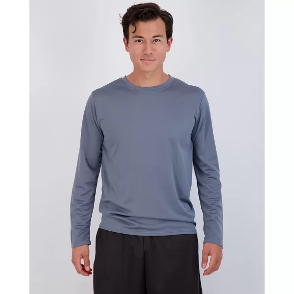 Real Essentials 3 amp 5 Pack Mens Mesh Quick Dry Athletic Long Sleeve TShirt UPF SPF UV Sun Available in Big amp Tallbigtall Set 4