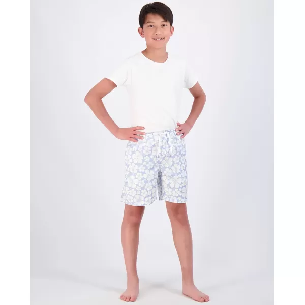 Real Essentials 3Pack Boys Swim Board Shorts Trunks with Drawstring Beach UPF Swimwear Surf Swimming Short for BoysSet 5