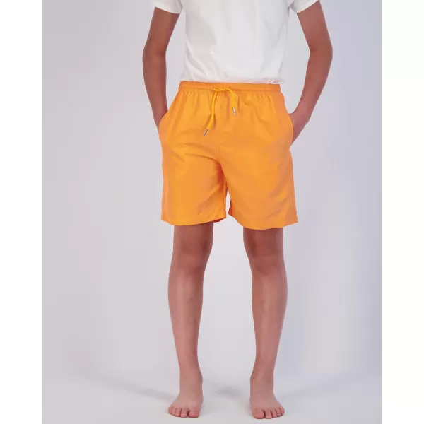Real Essentials 3Pack Boys Swim Board Shorts Trunks with Drawstring Beach UPF Swimwear Surf Swimming Short for BoysSet 8