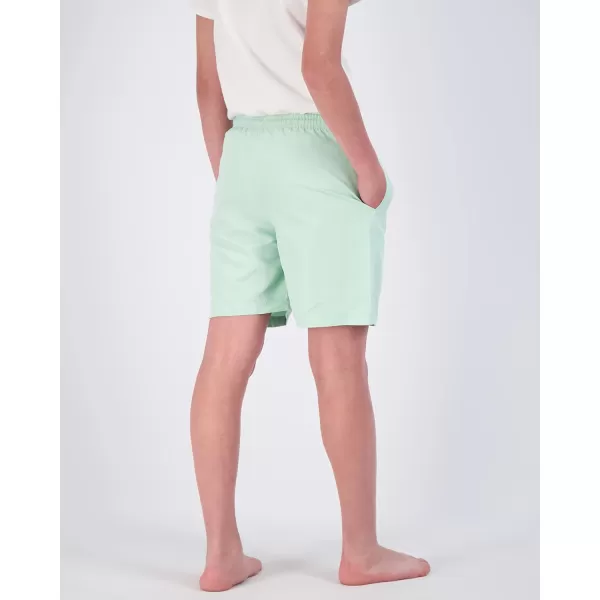 Real Essentials 3Pack Boys Swim Board Shorts Trunks with Drawstring Beach UPF Swimwear Surf Swimming Short for BoysSet 8