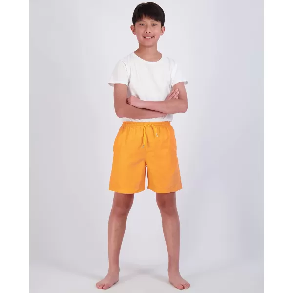 Real Essentials 3Pack Boys Swim Board Shorts Trunks with Drawstring Beach UPF Swimwear Surf Swimming Short for BoysSet 8