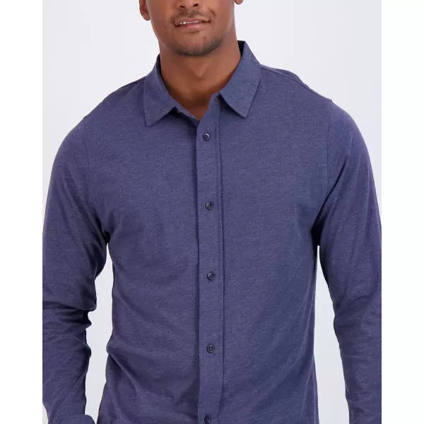 Real Essentials 3Pack Mens Classic Style Casual Long Sleeve Button Down Collared Shirt Available in Big amp TallStandard Set 4