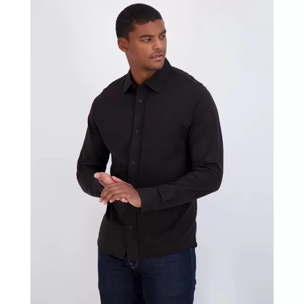 Real Essentials 3Pack Mens Classic Style Casual Long Sleeve Button Down Collared Shirt Available in Big amp TallStandard Set 7