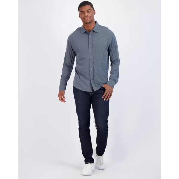 Real Essentials 3Pack Mens Classic Style Casual Long Sleeve Button Down Collared Shirt Available in Big amp TallStandard Set 7