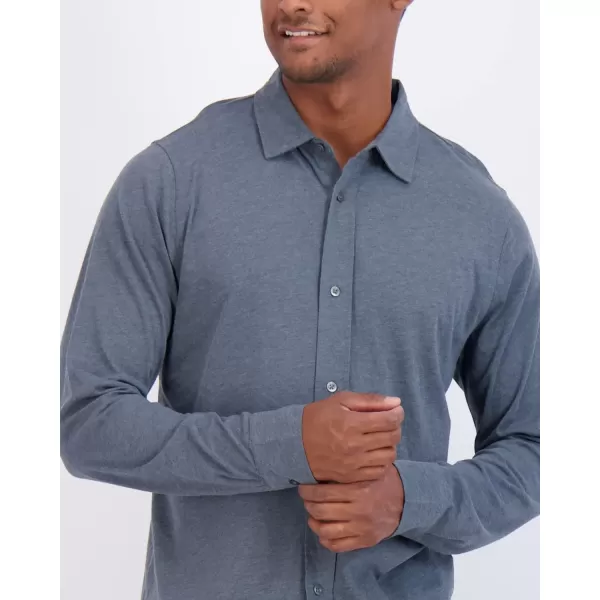 Real Essentials 3Pack Mens Classic Style Casual Long Sleeve Button Down Collared Shirt Available in Big amp TallStandard Set 7