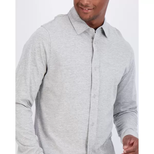 Real Essentials 3Pack Mens Classic Style Casual Long Sleeve Button Down Collared Shirt Available in Big amp TallStandard Set 8