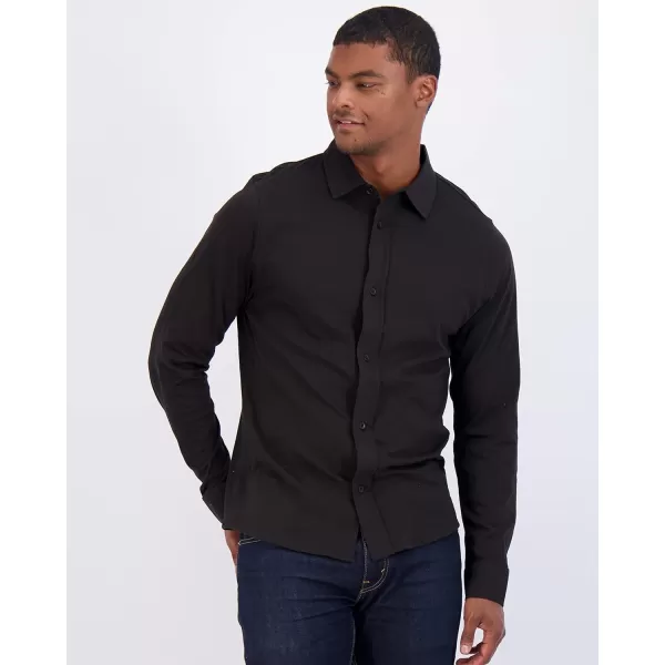 Real Essentials 3Pack Mens Classic Style Casual Long Sleeve Button Down Collared Shirt Available in Big amp TallStandard Set 8