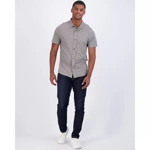 Real Essentials 3Pack Mens Regular Fit Casual Short Sleeve Button Down Shirt Available in Big amp TallStandard Set 5