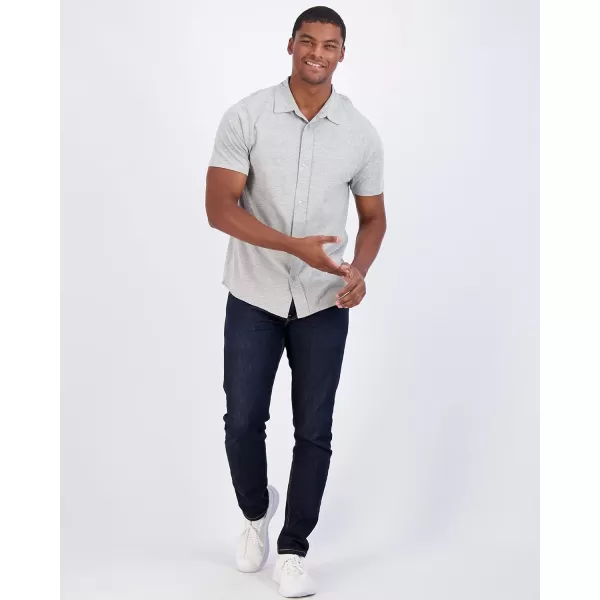 Real Essentials 3Pack Mens Regular Fit Casual Short Sleeve Button Down Shirt Available in Big amp TallStandard Set 6