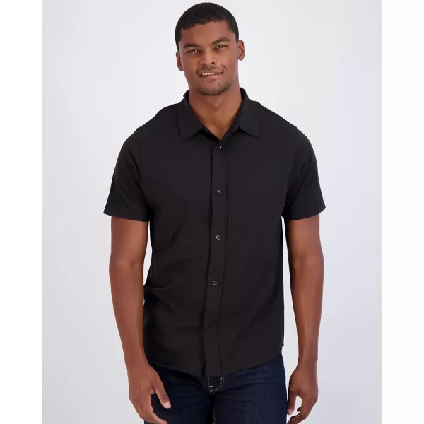 Real Essentials 3Pack Mens Regular Fit Casual Short Sleeve Button Down Shirt Available in Big amp Tallbigtall Set 7