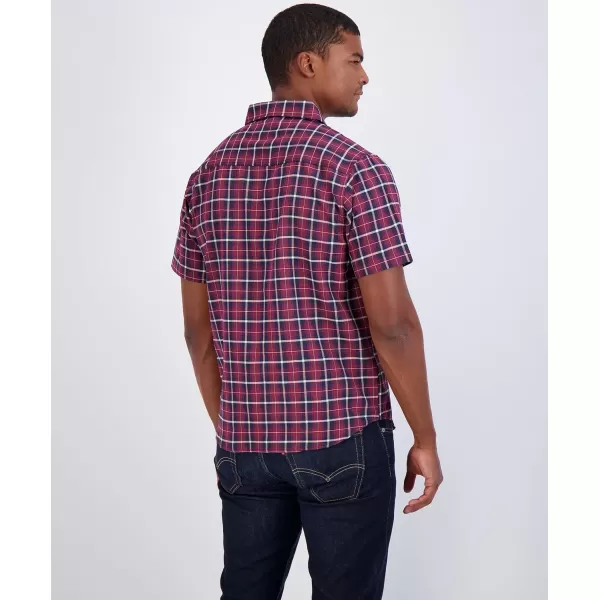 Real Essentials 3Pack Mens RegularFit Short Sleeve Poplin Button Down Shirt with Pocket Available in Big amp TallStandard Set 2