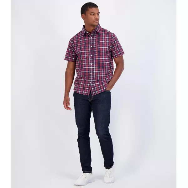Real Essentials 3Pack Mens RegularFit Short Sleeve Poplin Button Down Shirt with Pocket Available in Big amp TallStandard Set 2