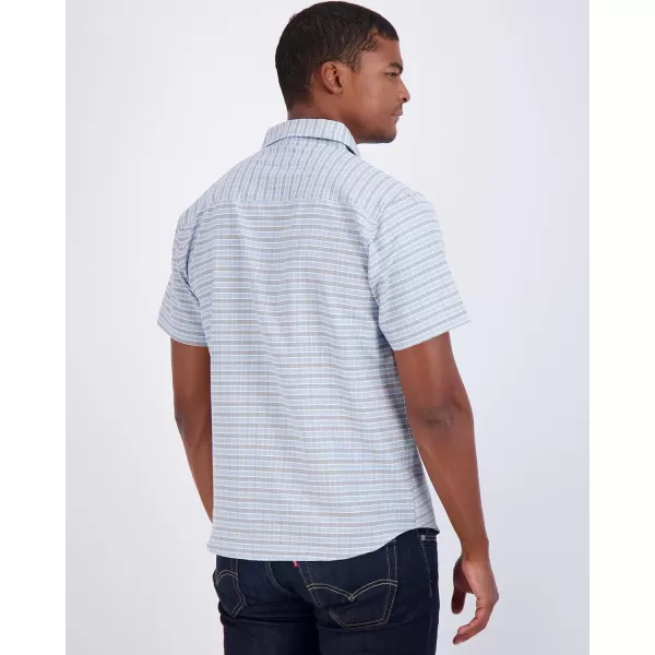Real Essentials 3Pack Mens RegularFit Short Sleeve Poplin Button Down Shirt with Pocket Available in Big amp TallStandard Set 4