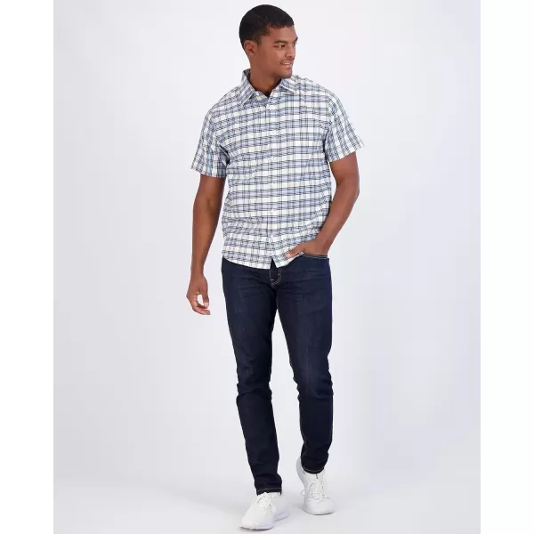 Real Essentials 3Pack Mens RegularFit Short Sleeve Poplin Button Down Shirt with Pocket Available in Big amp TallStandard Set 7