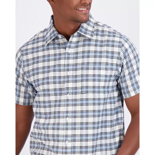 Real Essentials 3Pack Mens RegularFit Short Sleeve Poplin Button Down Shirt with Pocket Available in Big amp TallStandard Set 7