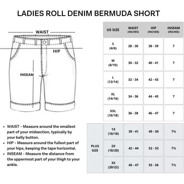 Real Essentials 3Pack Womens Bermuda 7 Denim Shorts  Casual Khaki Long Chino Shorts Drawstring Available in Plus SizePlusSize Set 4