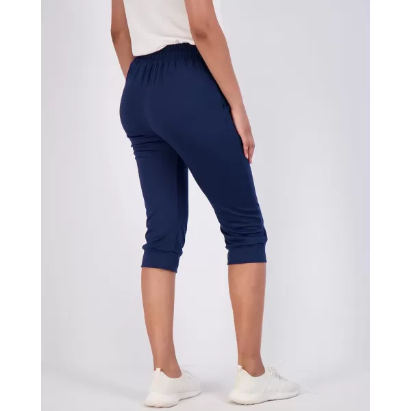 Real Essentials 3Pack Womens Capri Joggers Cuffed Athletic Casual Soft Sweatpants with Pockets Available in Plus SizePlusSize Set 4