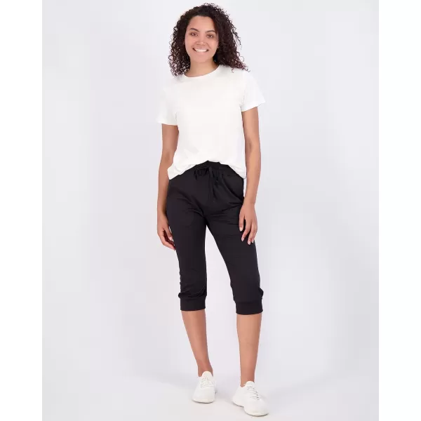 Real Essentials 3Pack Womens Capri Joggers Cuffed Athletic Casual Soft Sweatpants with Pockets Available in Plus SizePlusSize Set 5