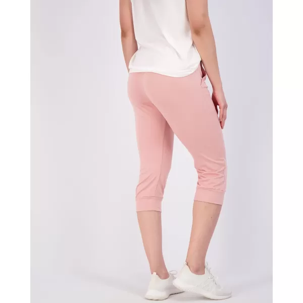 Real Essentials 3Pack Womens Capri Joggers Cuffed Athletic Casual Soft Sweatpants with Pockets Available in Plus SizeStandard Set 2