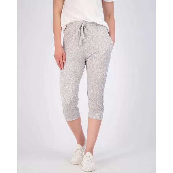 Real Essentials 3Pack Womens Capri Joggers Cuffed Athletic Casual Soft Sweatpants with Pockets Available in Plus SizeStandard Set 2