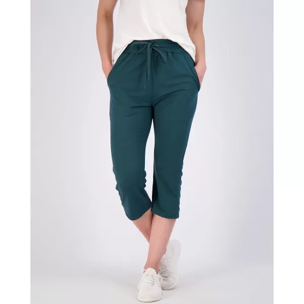 Real Essentials 3Pack Womens Capri Open Bottom Soft Sweatpants with Drawstring Available in Plus SizeSet 3