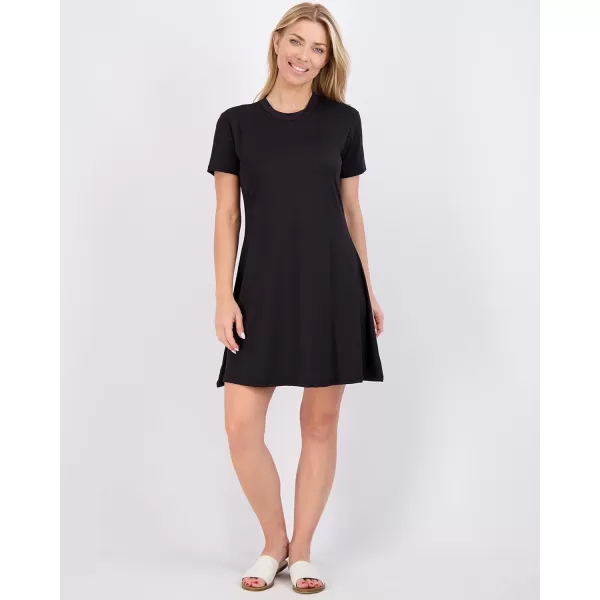 Real Essentials 3Pack Womens Soft Lounge Swing Casual TShirt Dress Available in Plus Sizedress Set 1