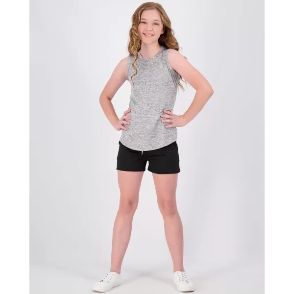 Real Essentials 4 Pack Girls Active Dry Fit Performance Tank TopSet 1