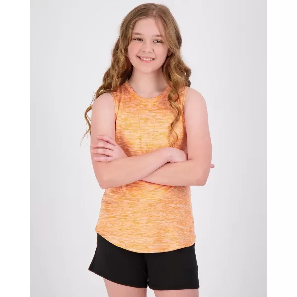 Real Essentials 4 Pack Girls Active Dry Fit Performance Tank TopSet 3