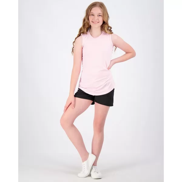 Real Essentials 4 Pack Girls Active Dry Fit Performance Tank TopSet 4