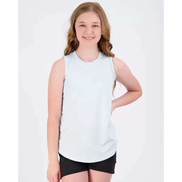 Real Essentials 4 Pack Girls Active Dry Fit Performance Tank TopSet 4