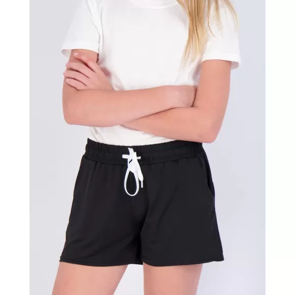 Real Essentials 4 Pack Girls Athletic Performance DryFit Running Shorts with Drawstring amp PocketsSet 9