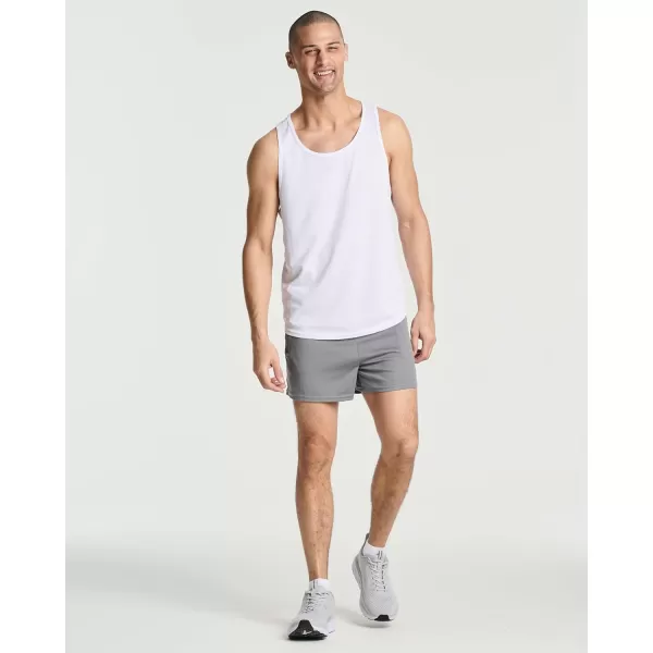 Real Essentials 4 Pack Mens 3 Inch Mesh Running Shorts with Zipper Pockets  Quick Dry Gym AthleticSet 5